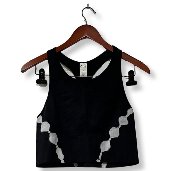 ZYIA Tops - Zyia Active Women's Hendrix Athletic Halter Top, Black/White, Size XL